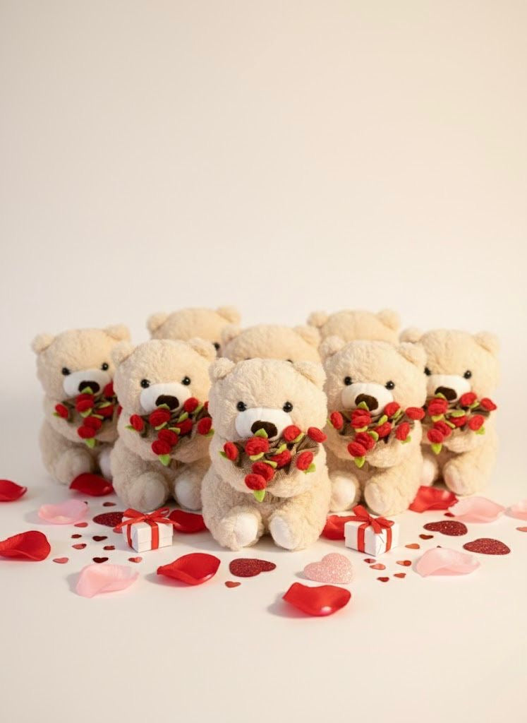 Rosybear™  Convertible Teddy with Flower Bouquet