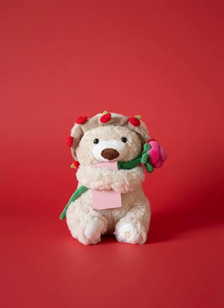 Rosybear™  Convertible Teddy with Flower Bouquet